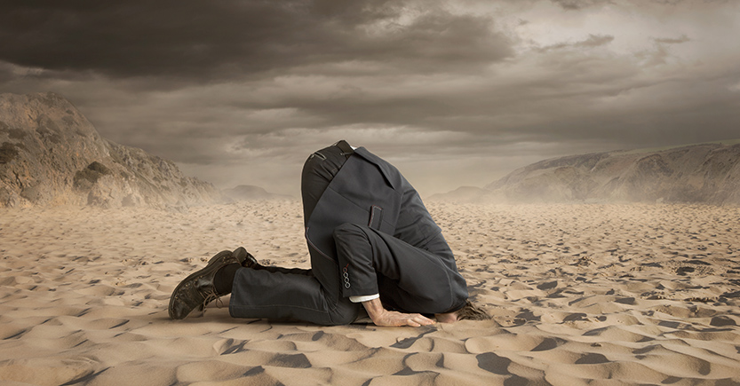 unprofessional vendors head sand