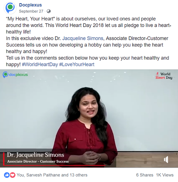 Dr Jacqueline Simons mantra for a #healthyheart shared on Facebook on September 27