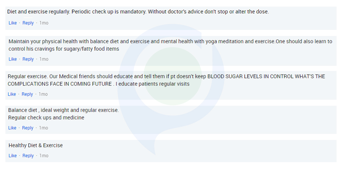 Docpelxus World Diabetes Day Comment Section